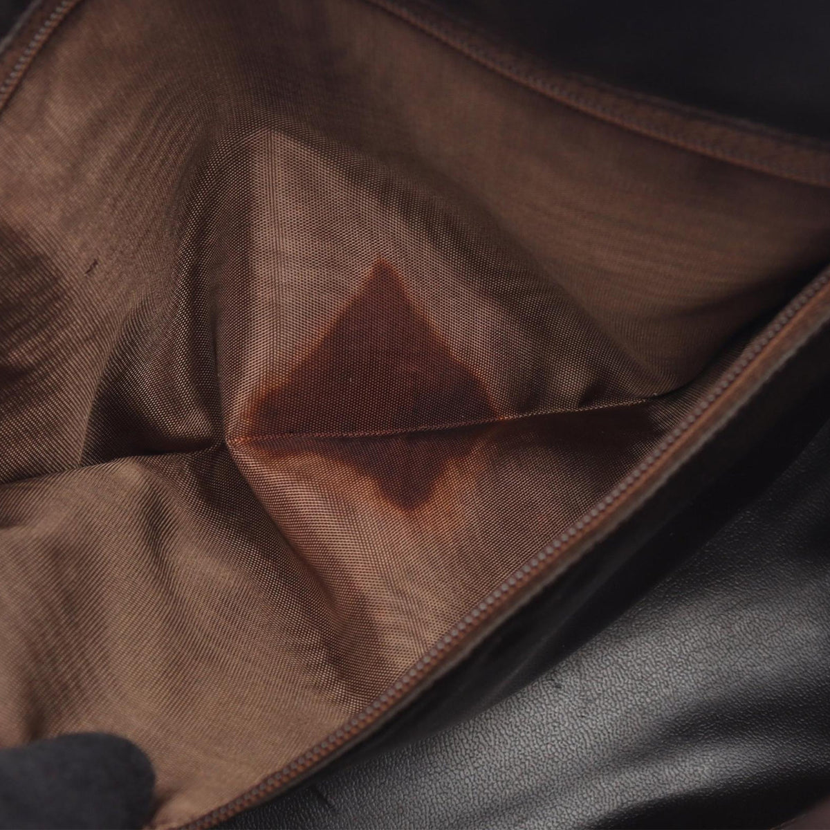 Celine Macadam Suede Boston Bag — Brown