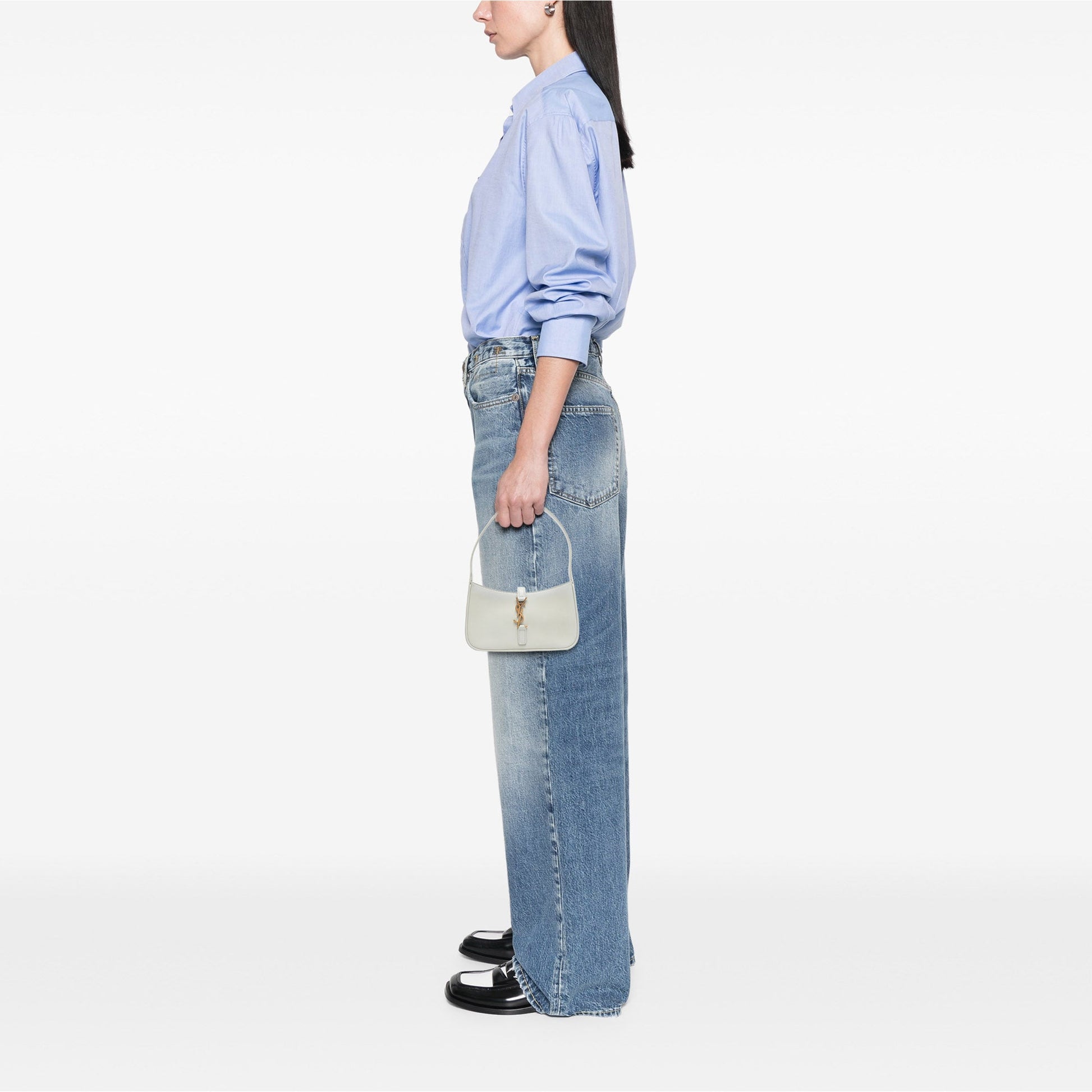 Saint Laurent Mini Smooth Calfskin Le 5 a 7