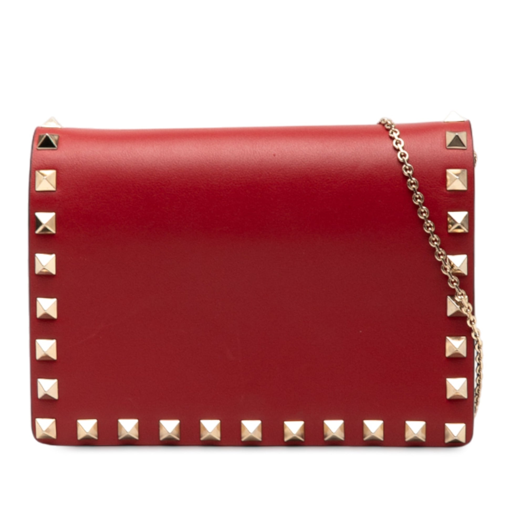 Valentino Leather Rockstud Chain Pouch