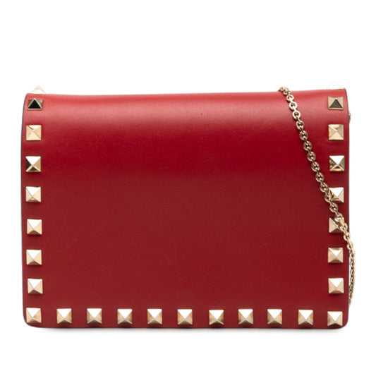 Valentino Leather Rockstud Chain Pouch
