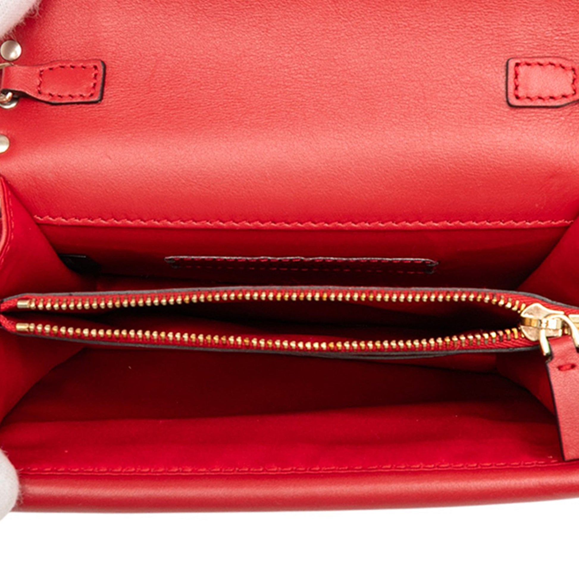Valentino Leather Rockstud Chain Pouch