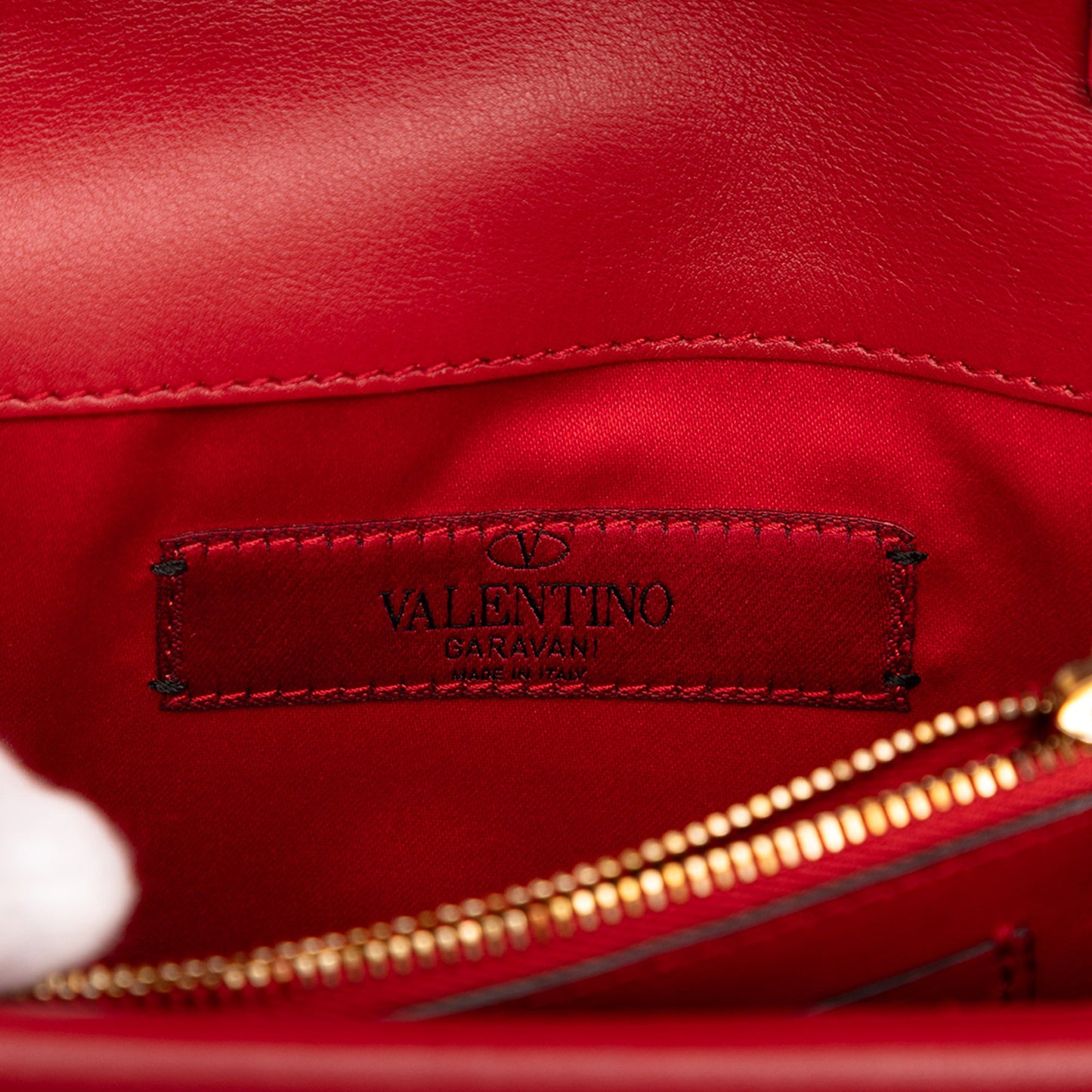 Valentino Leather Rockstud Chain Pouch