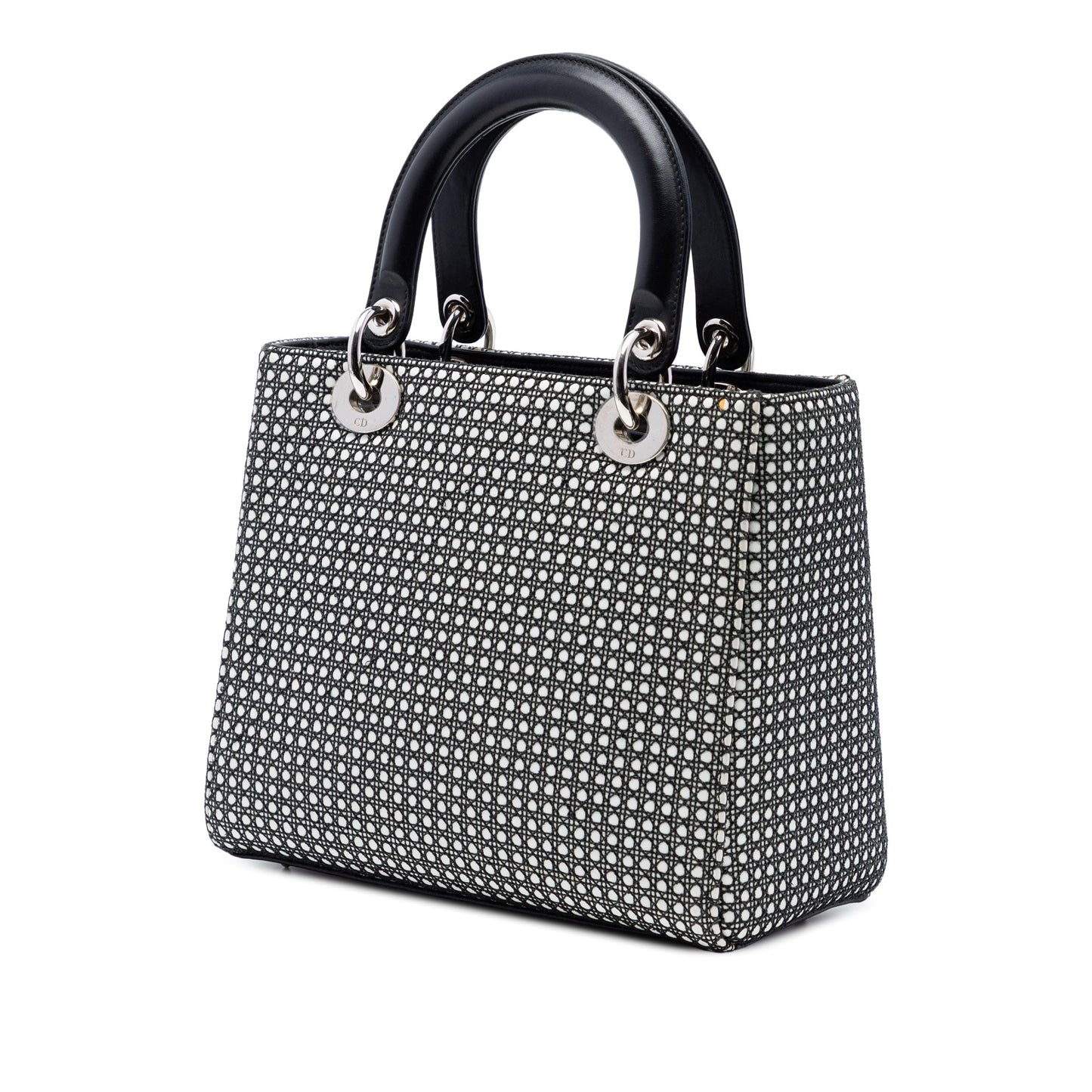 Dior Medium Calfskin Mesh Microcannage Patches Lady Dior