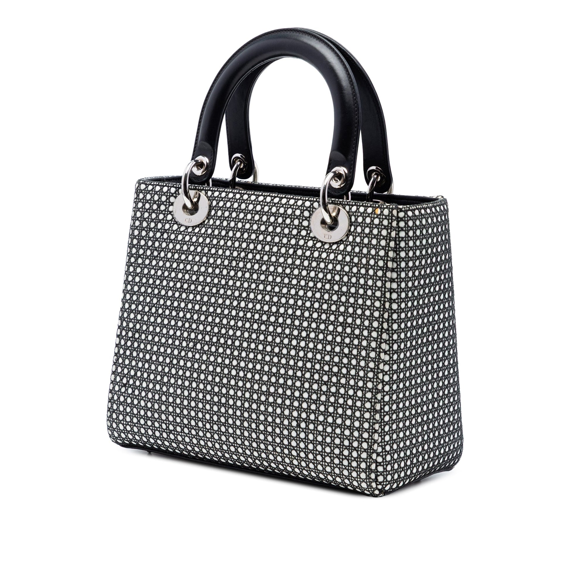 Dior Medium Calfskin Mesh Microcannage Patches Lady Dior