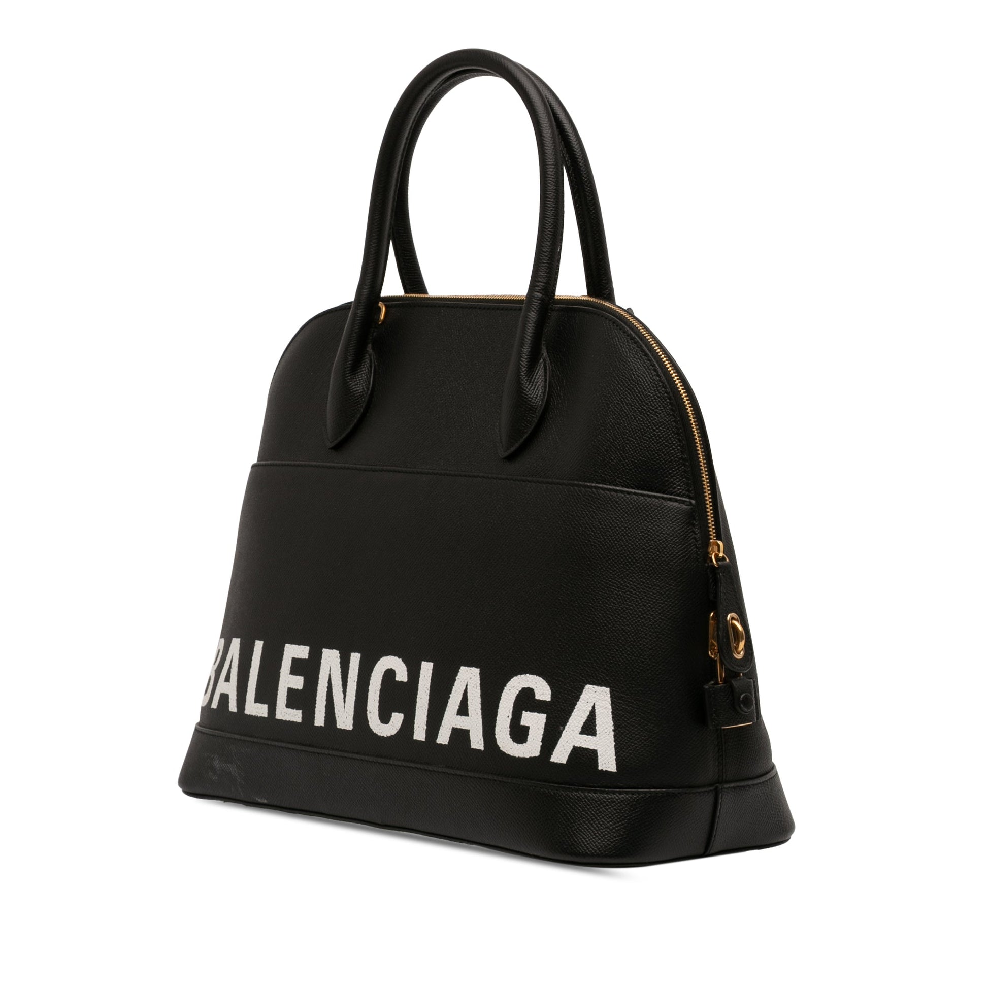 Balenciaga Grained Calfskin Ville Top Handle Bag M