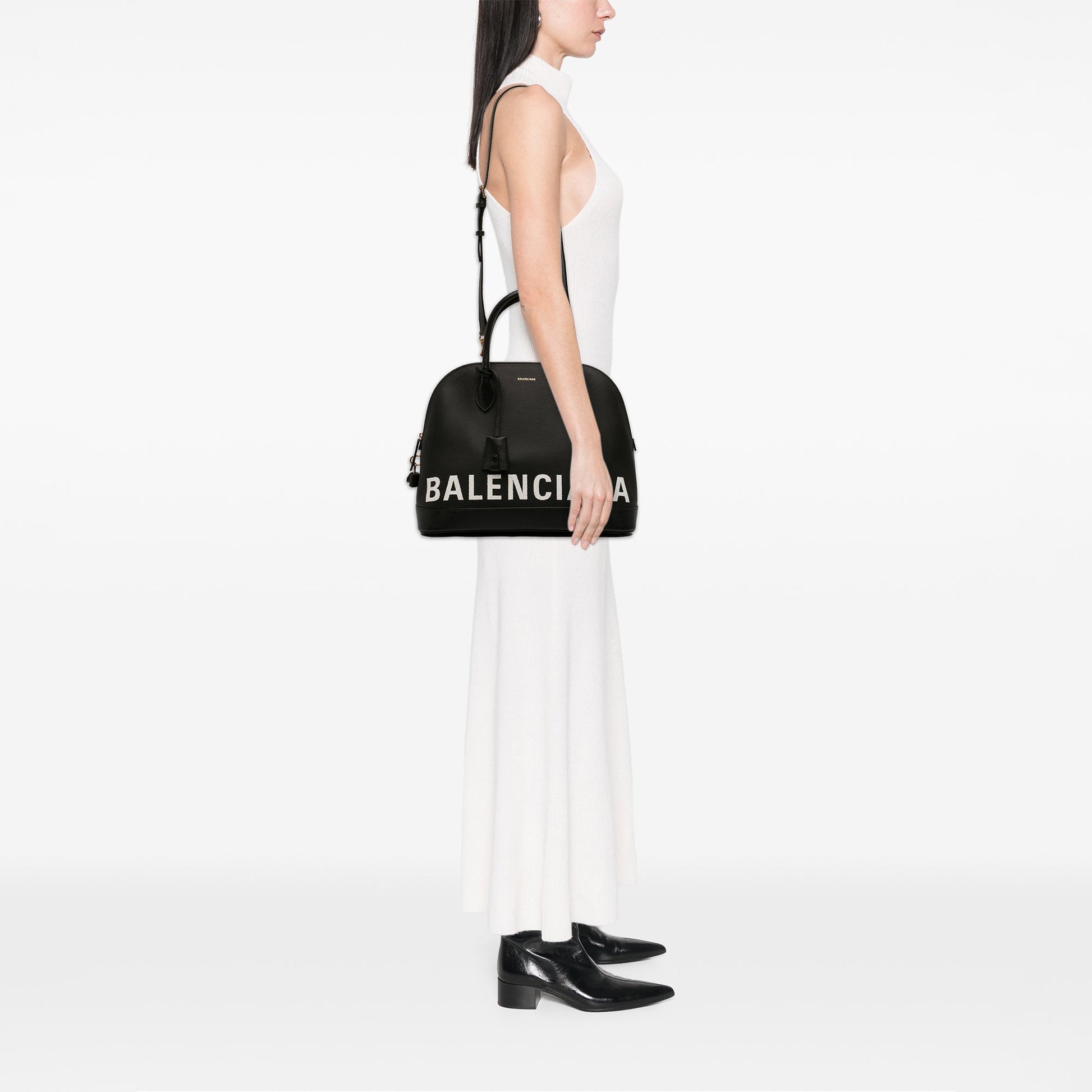 Balenciaga Grained Calfskin Ville Top Handle Bag M