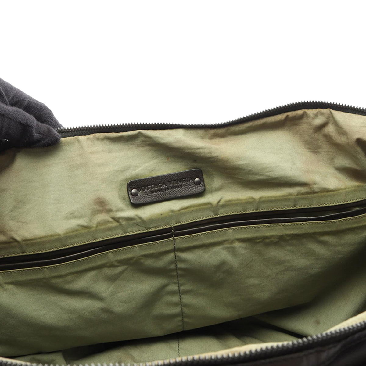 Bottega Veneta Nappa Intrecciato Trimmed Travel Bag — Brown
