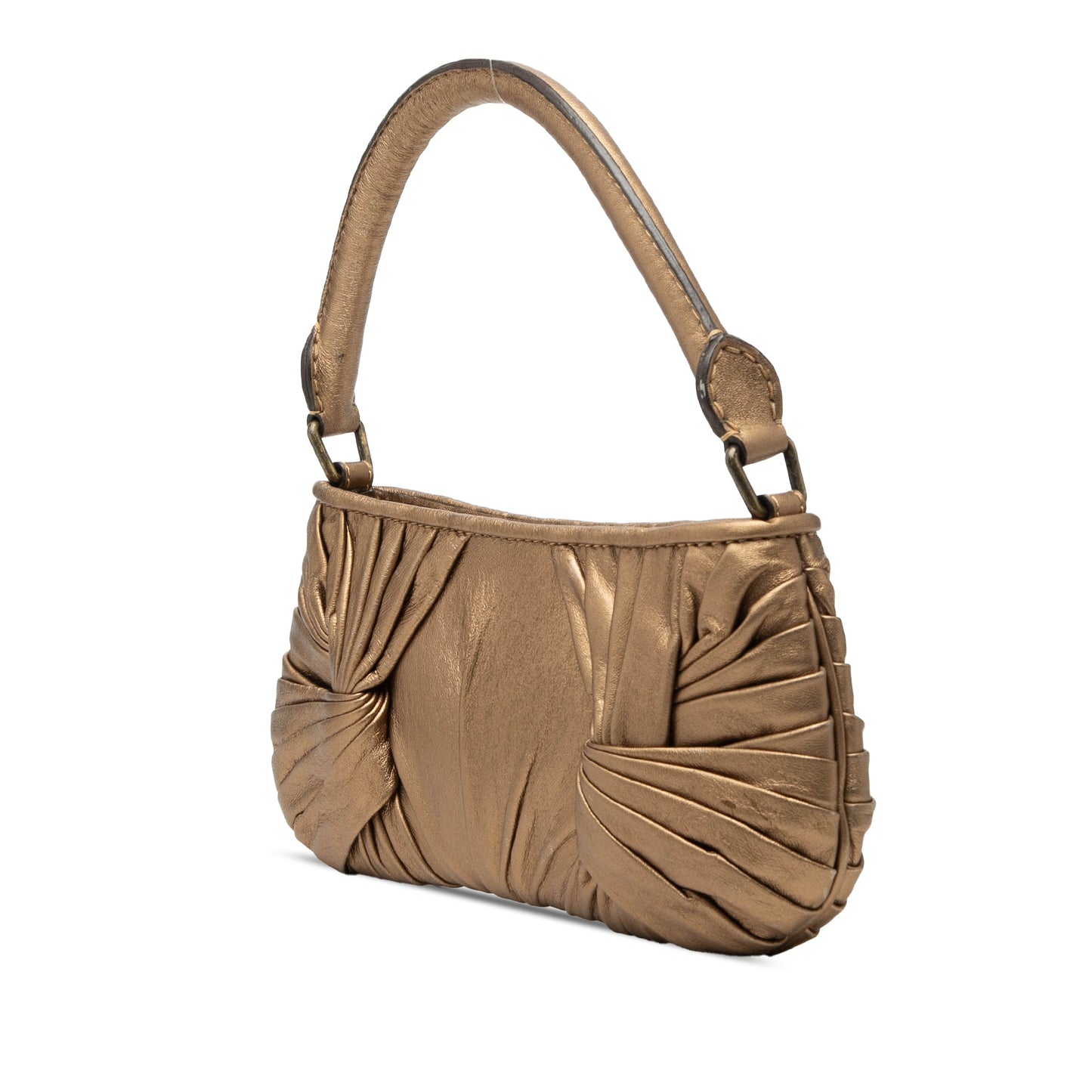 Burberry Metallic Leather Sling Knot Shoulder Bag