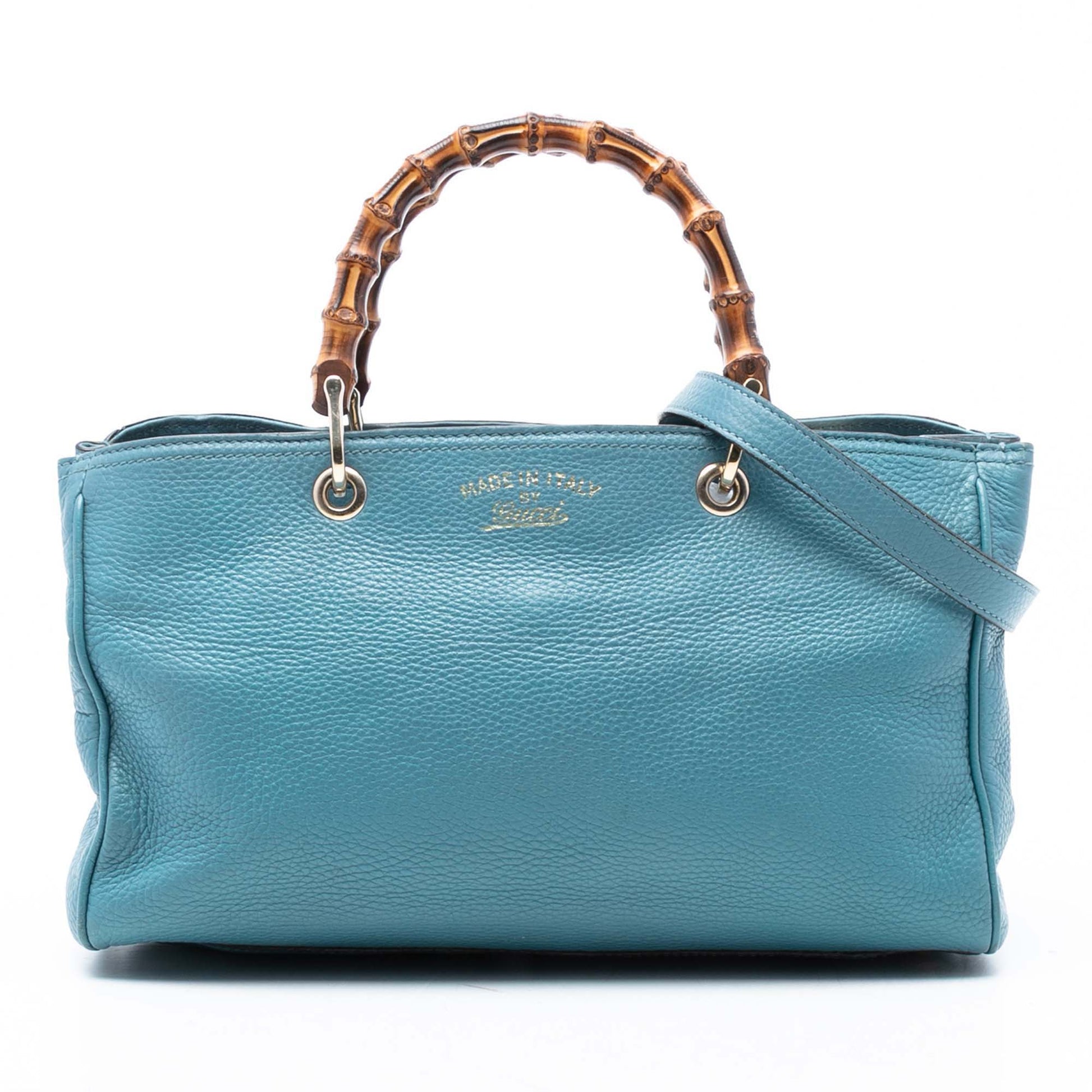 Gucci Medium Calfskin Bamboo Shopper Satchel