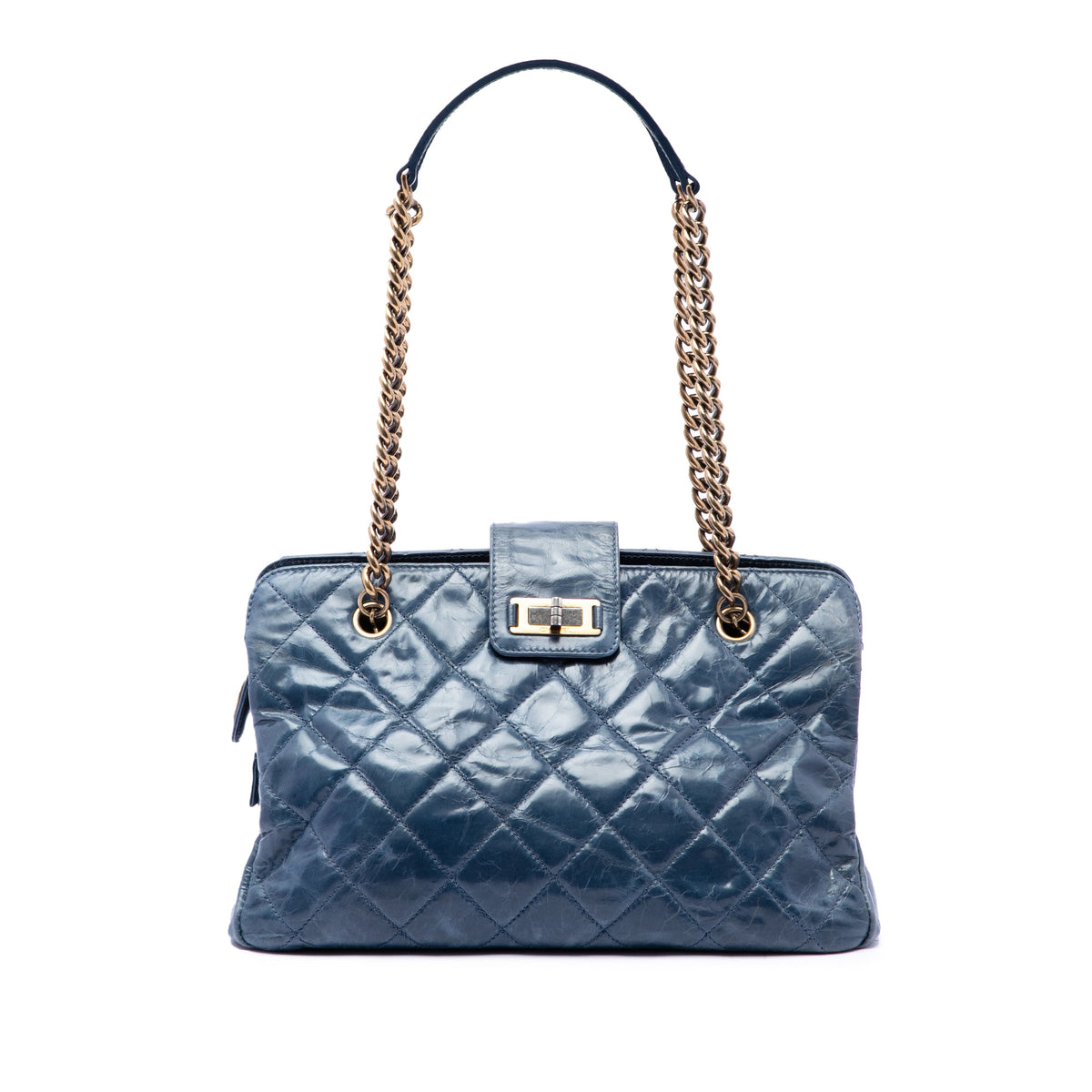 Chanel Quilted Aged Calfskin Reissue 2.55 Shoulder Bag — Blue