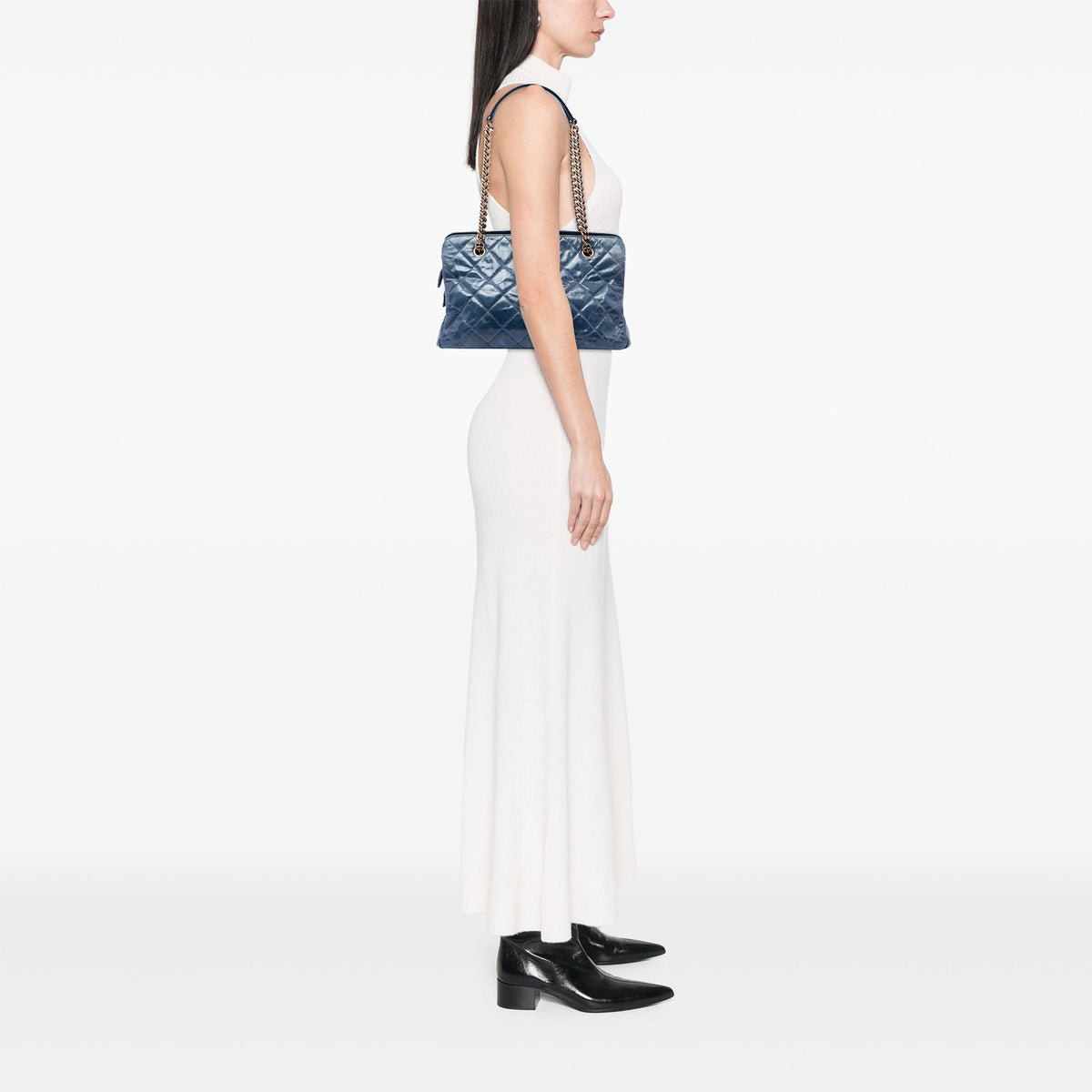 Chanel Quilted Aged Calfskin Reissue 2.55 Shoulder Bag — Blue