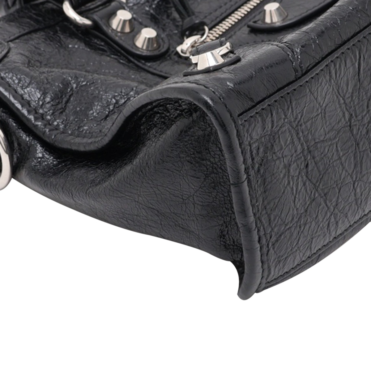 Balenciaga Small Lambskin Motocross Le City Bag