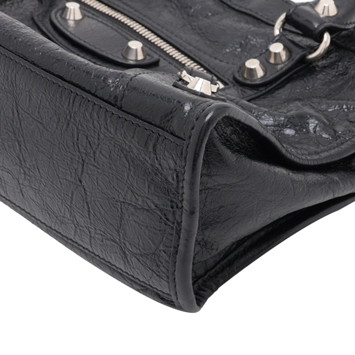 Balenciaga Small Lambskin Motocross Le City Bag