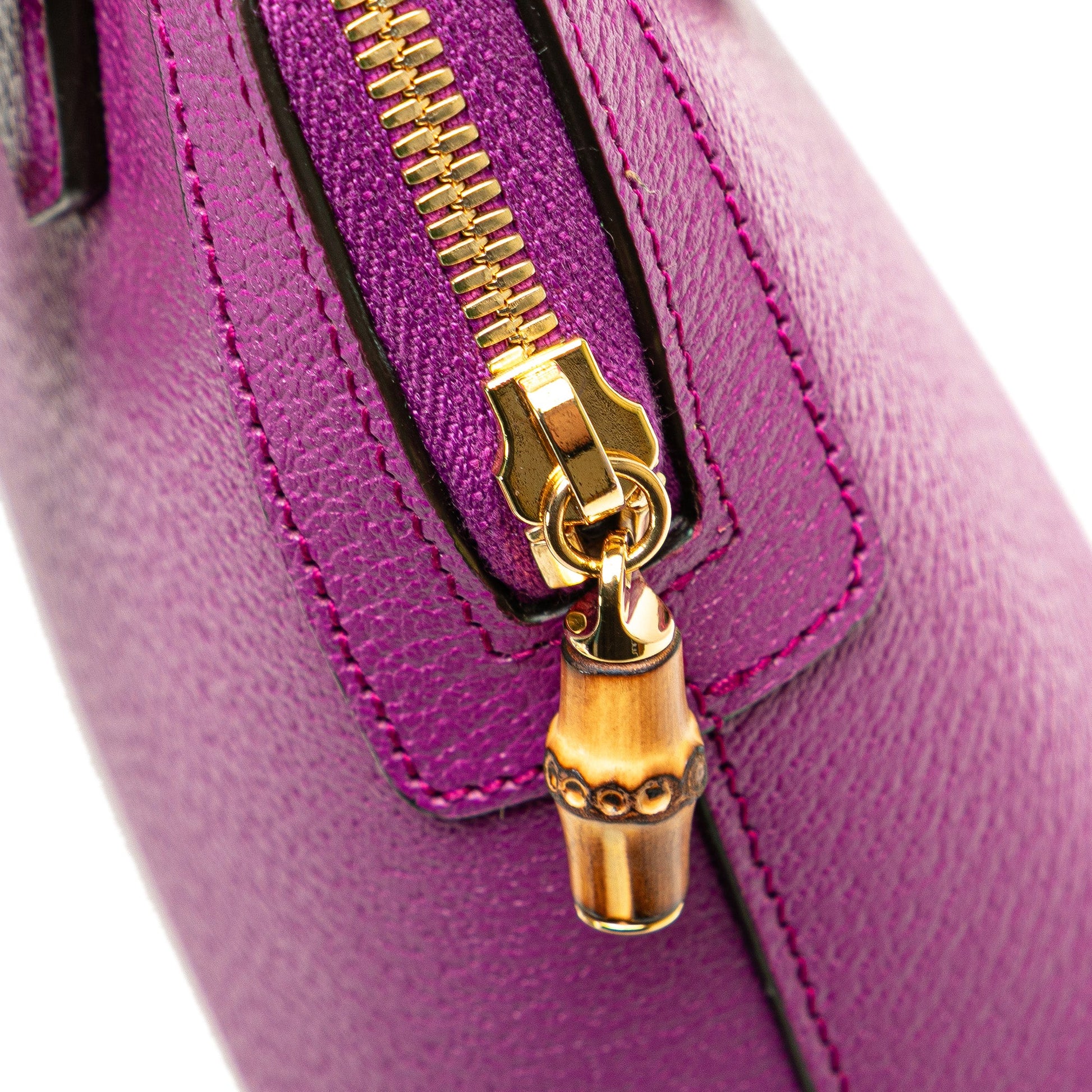 Gucci Mini Dollar Calfskin Bamboo Diana Dome Satchel