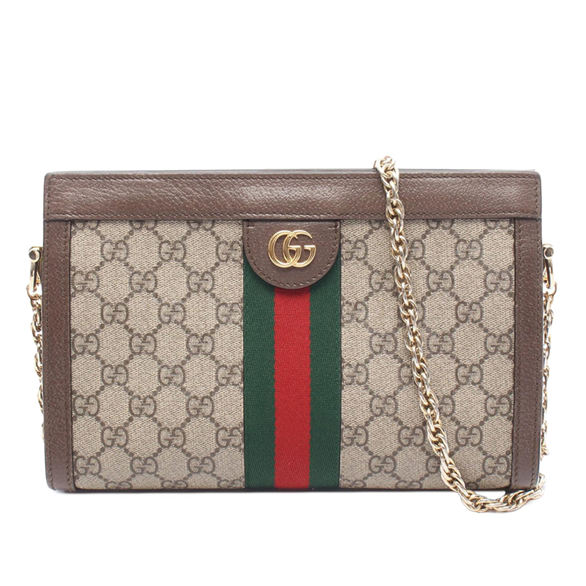 Gucci Small GG Supreme Web Ophidia Chain Crossbody