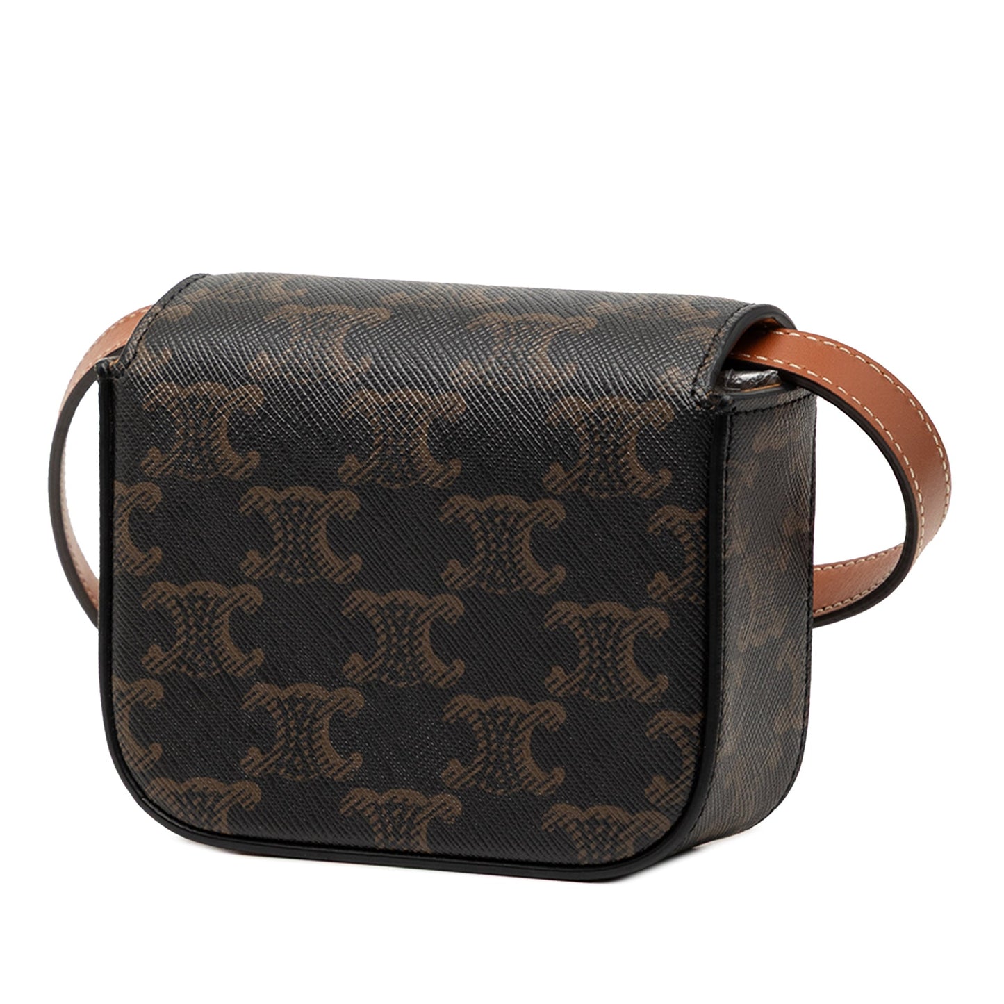 Celine Mini Triomphe Coated Canvas Claude Crossbody
