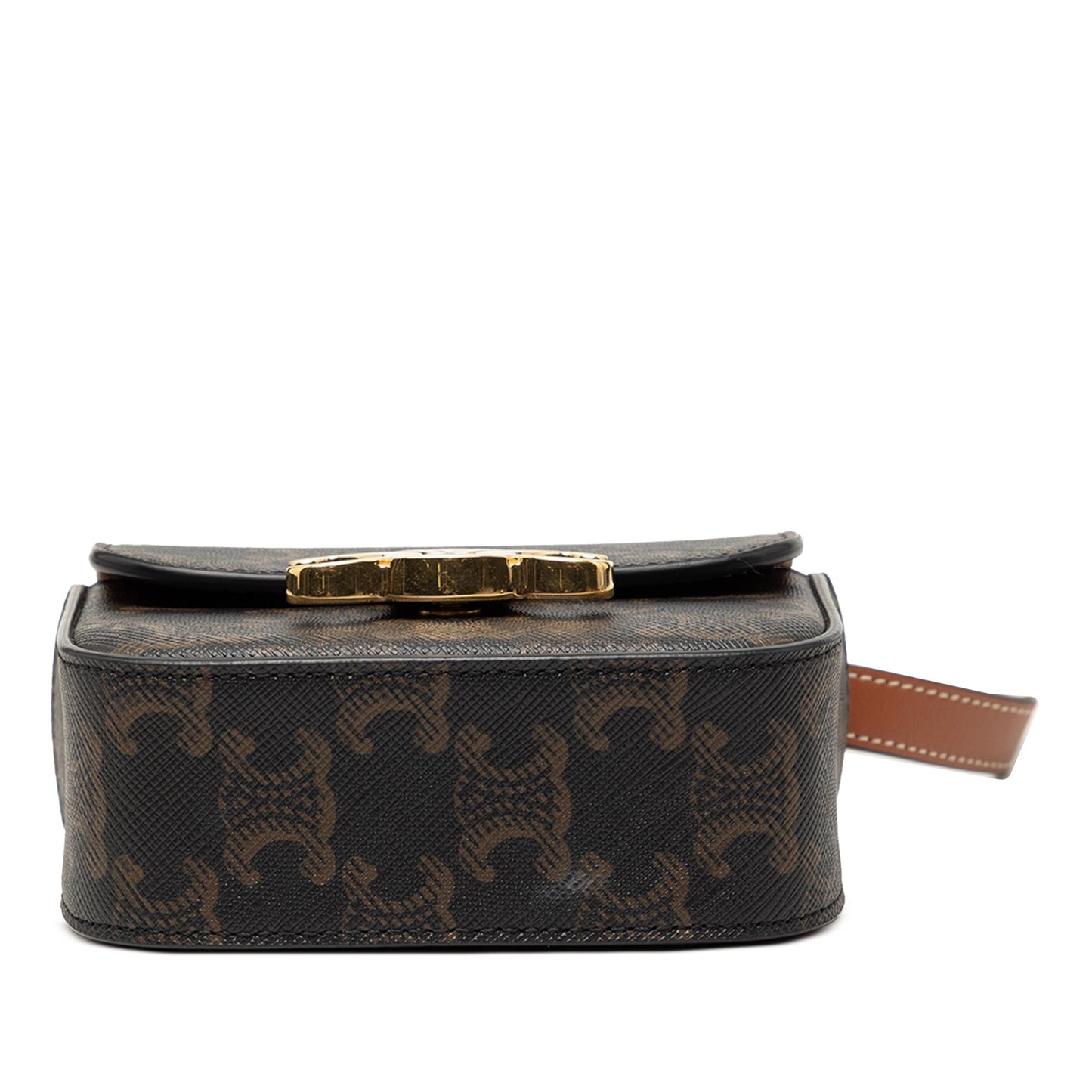 Celine Mini Triomphe Coated Canvas Claude Crossbody