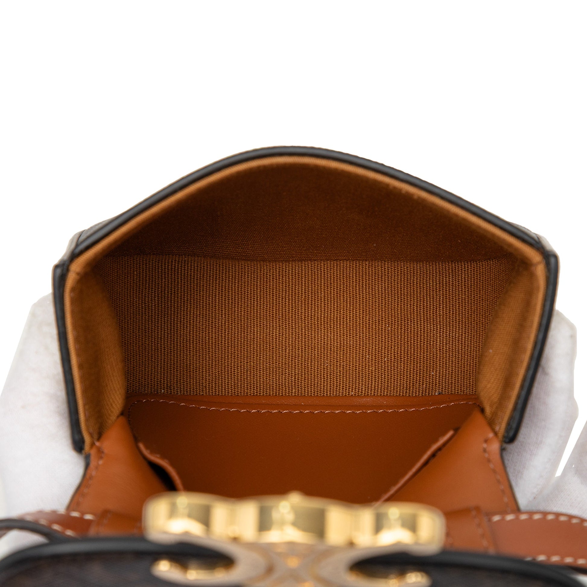 Celine Mini Triomphe Coated Canvas Claude Crossbody