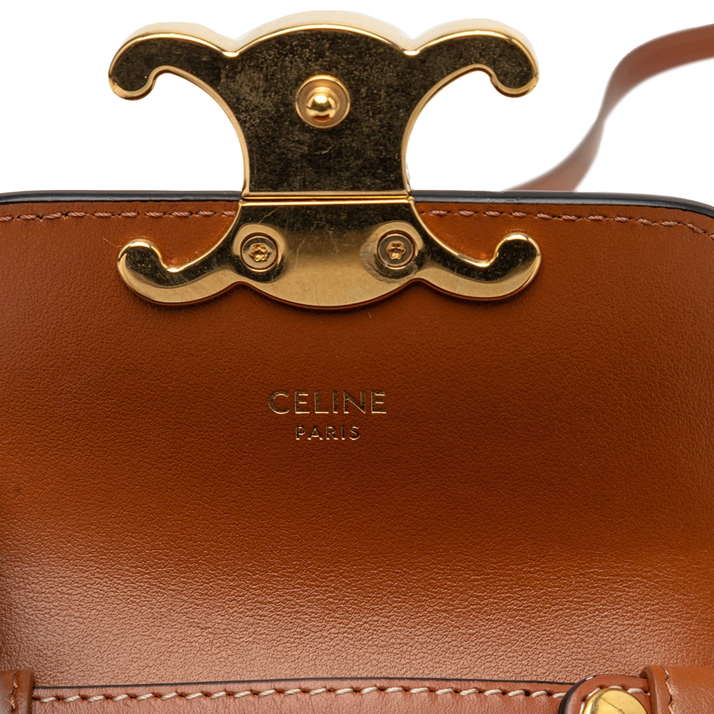Celine Mini Triomphe Coated Canvas Claude Crossbody