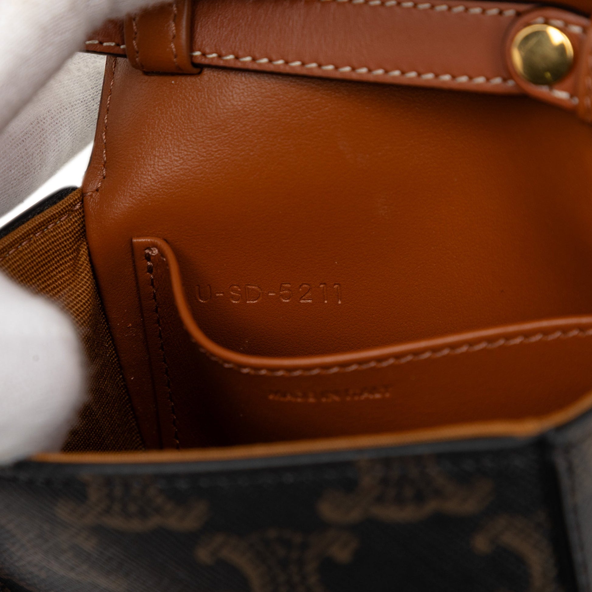 Celine Mini Triomphe Coated Canvas Claude Crossbody
