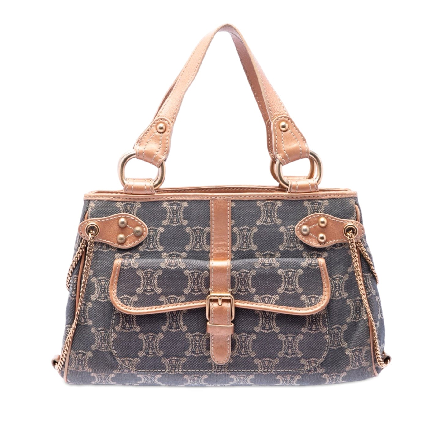 Celine Macadam Denim Handbag