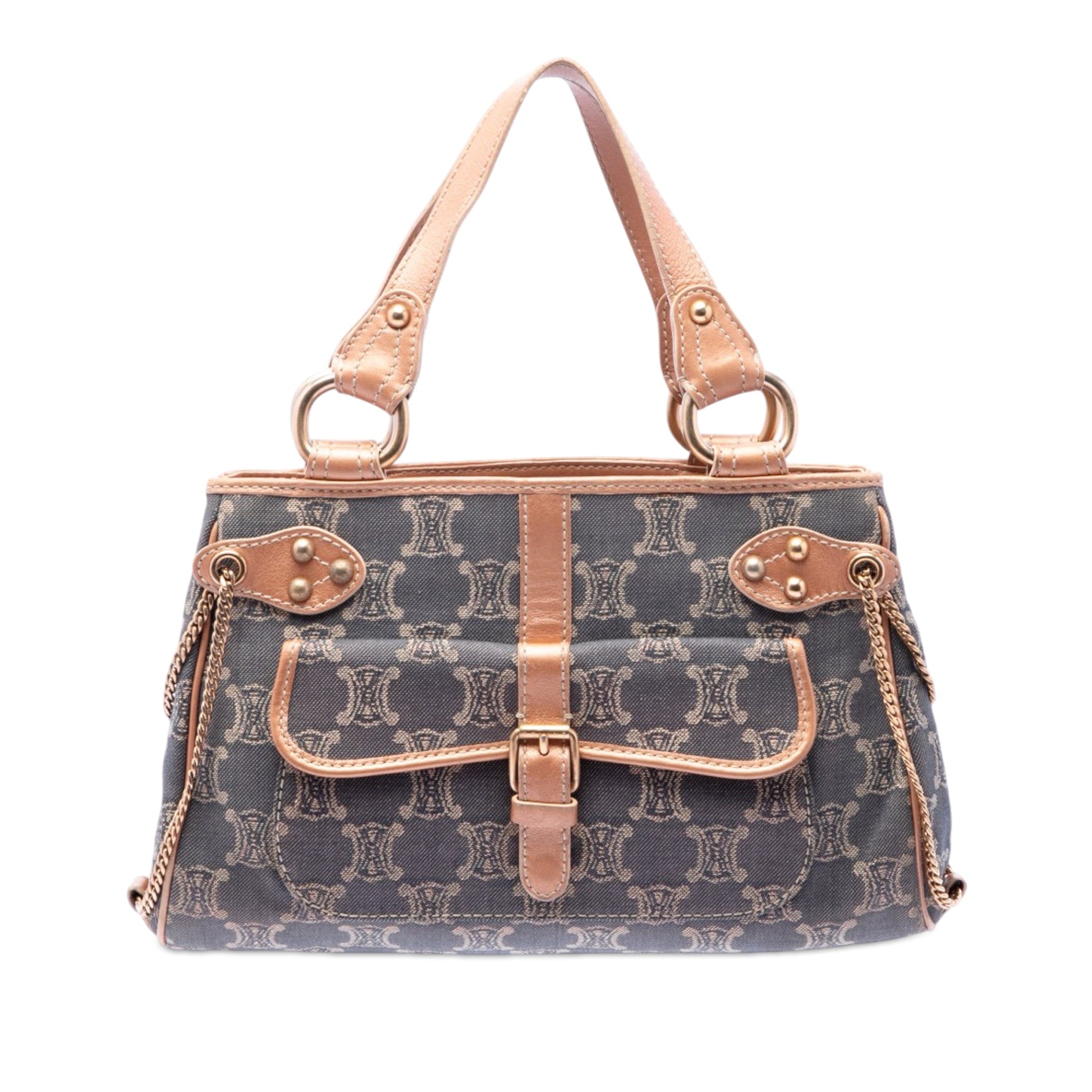 Celine Macadam Denim Handbag