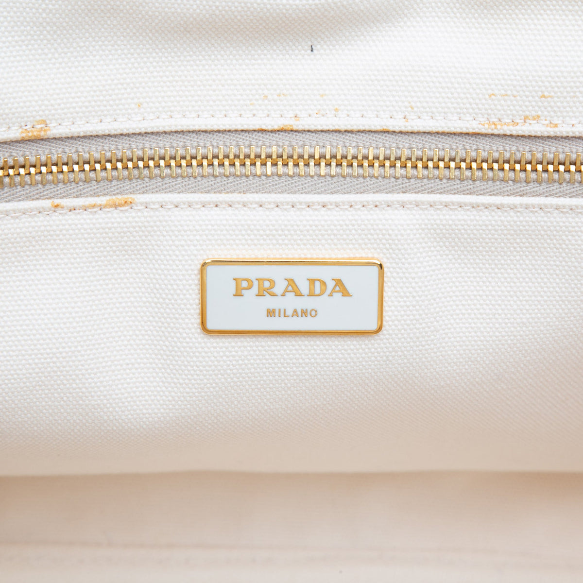 Prada Large Canvas Canapa Azulejos Satchel