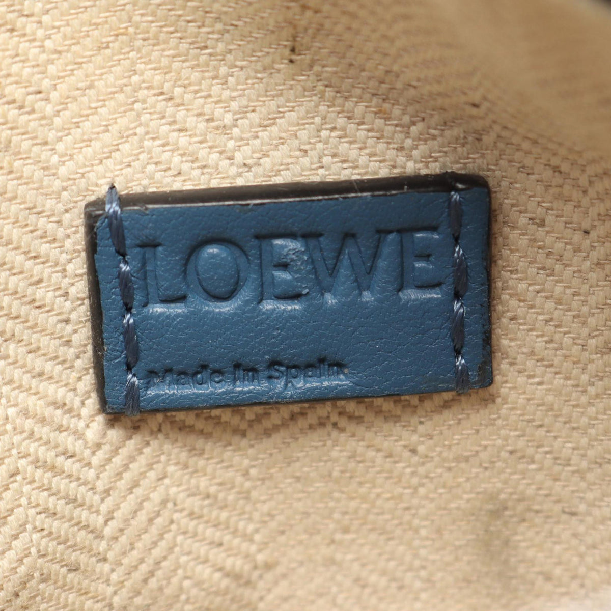 LOEWE Mini Calfskin Puzzle Satchel — Blue