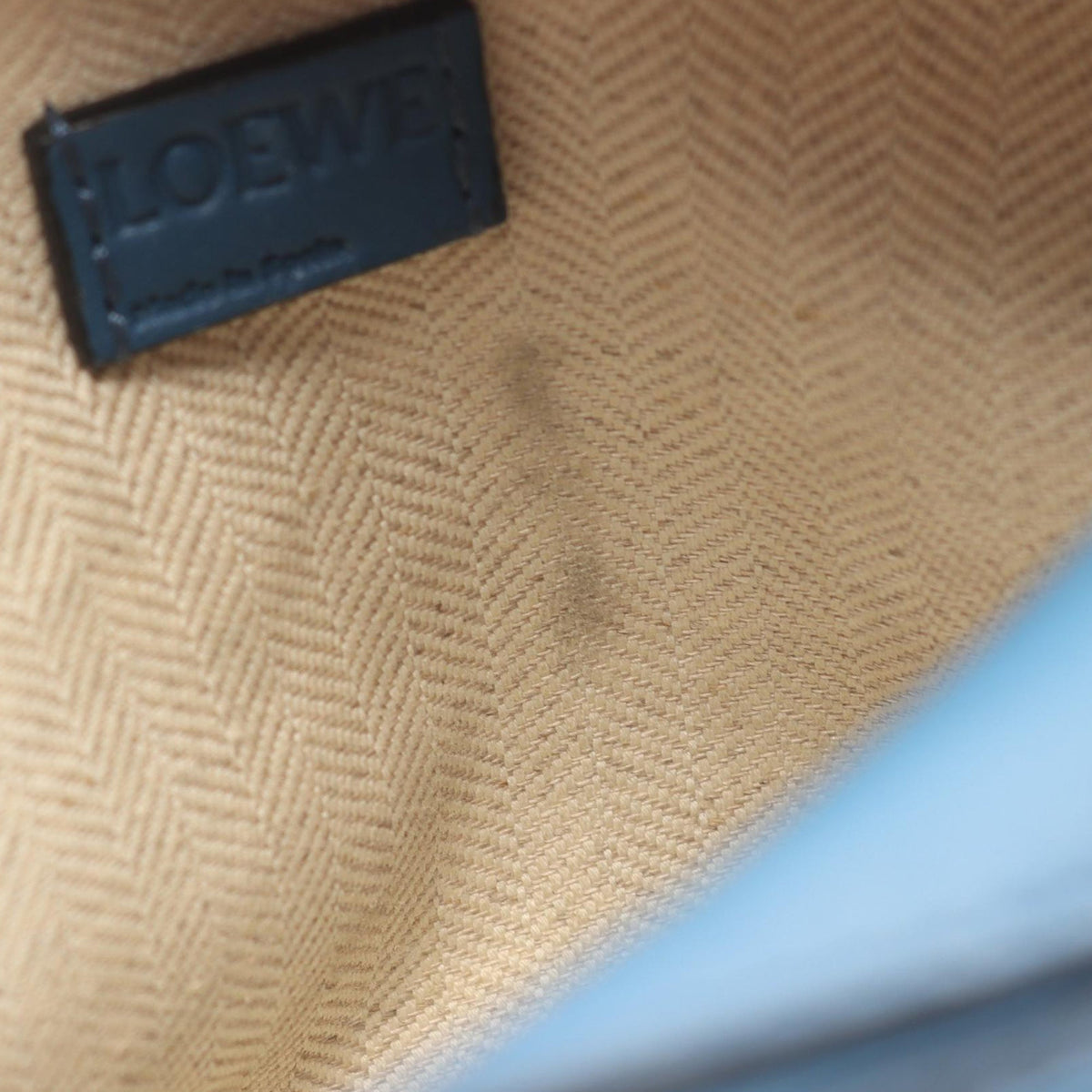 LOEWE Mini Calfskin Puzzle Satchel — Blue