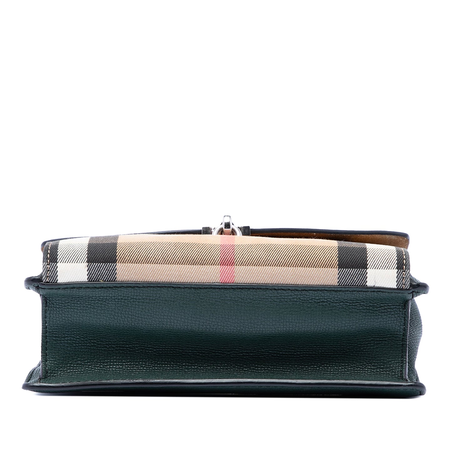 Burberry Small Leather and House Check Canvas Derby Macken Crossbody