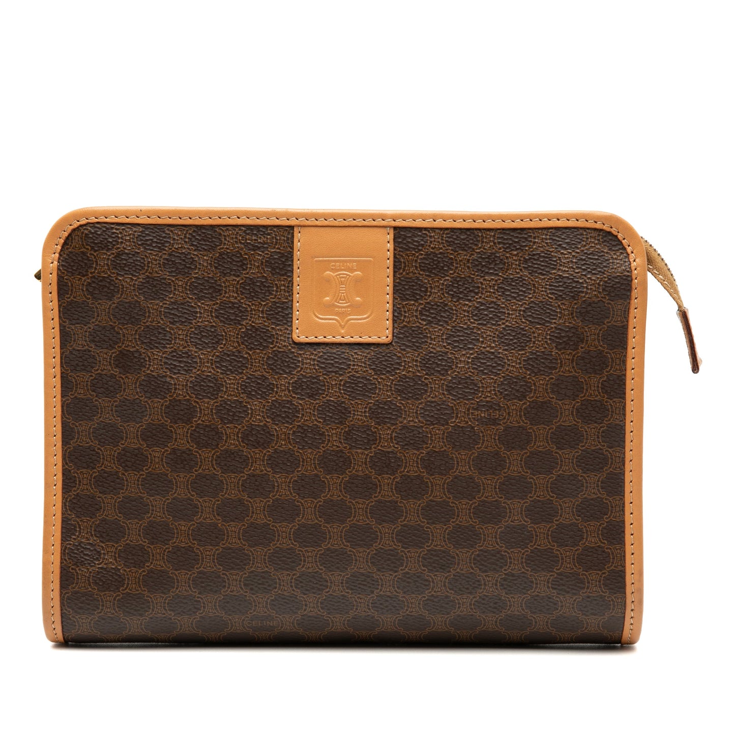 Celine Macadam Coated Canvas Clutch