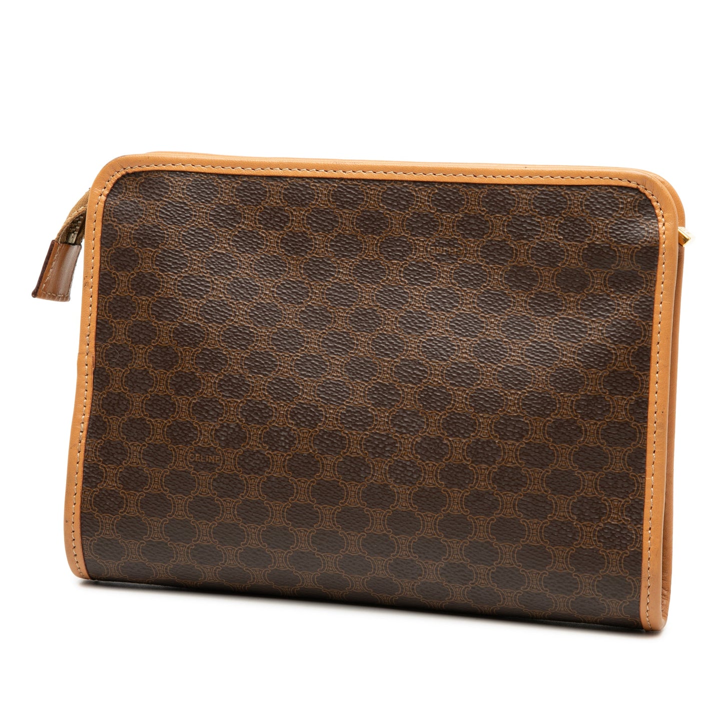 Celine Macadam Coated Canvas Clutch