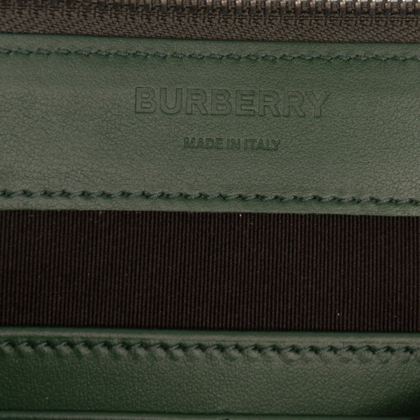 Burberry Embossed Leather TB Monogram Clutch