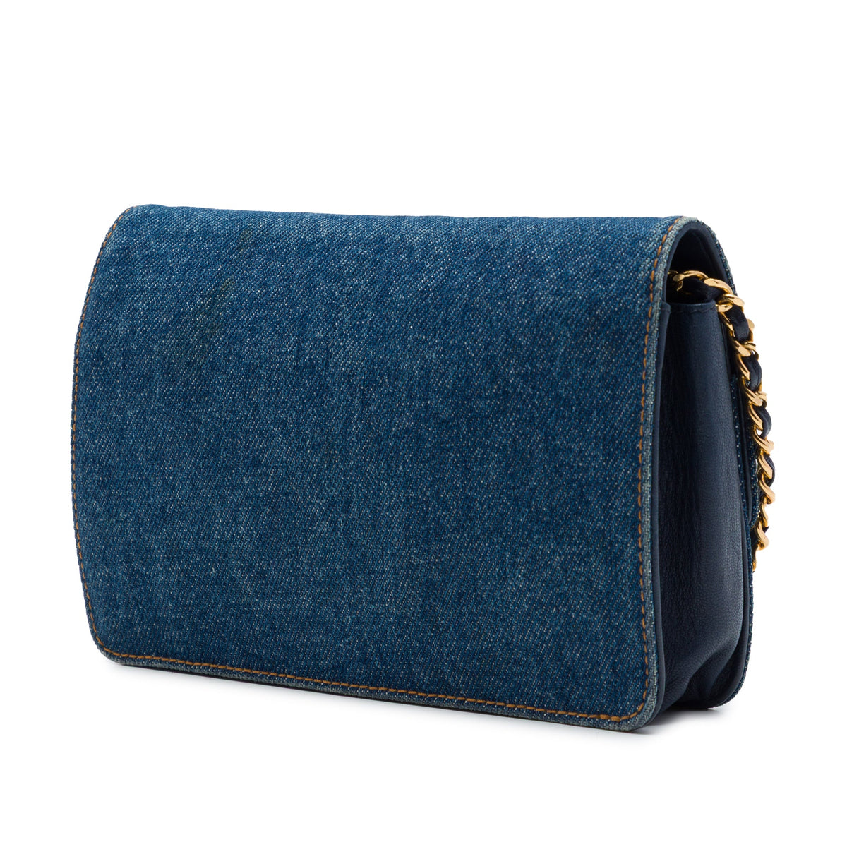 Chanel CC Denim Wallet On Chain