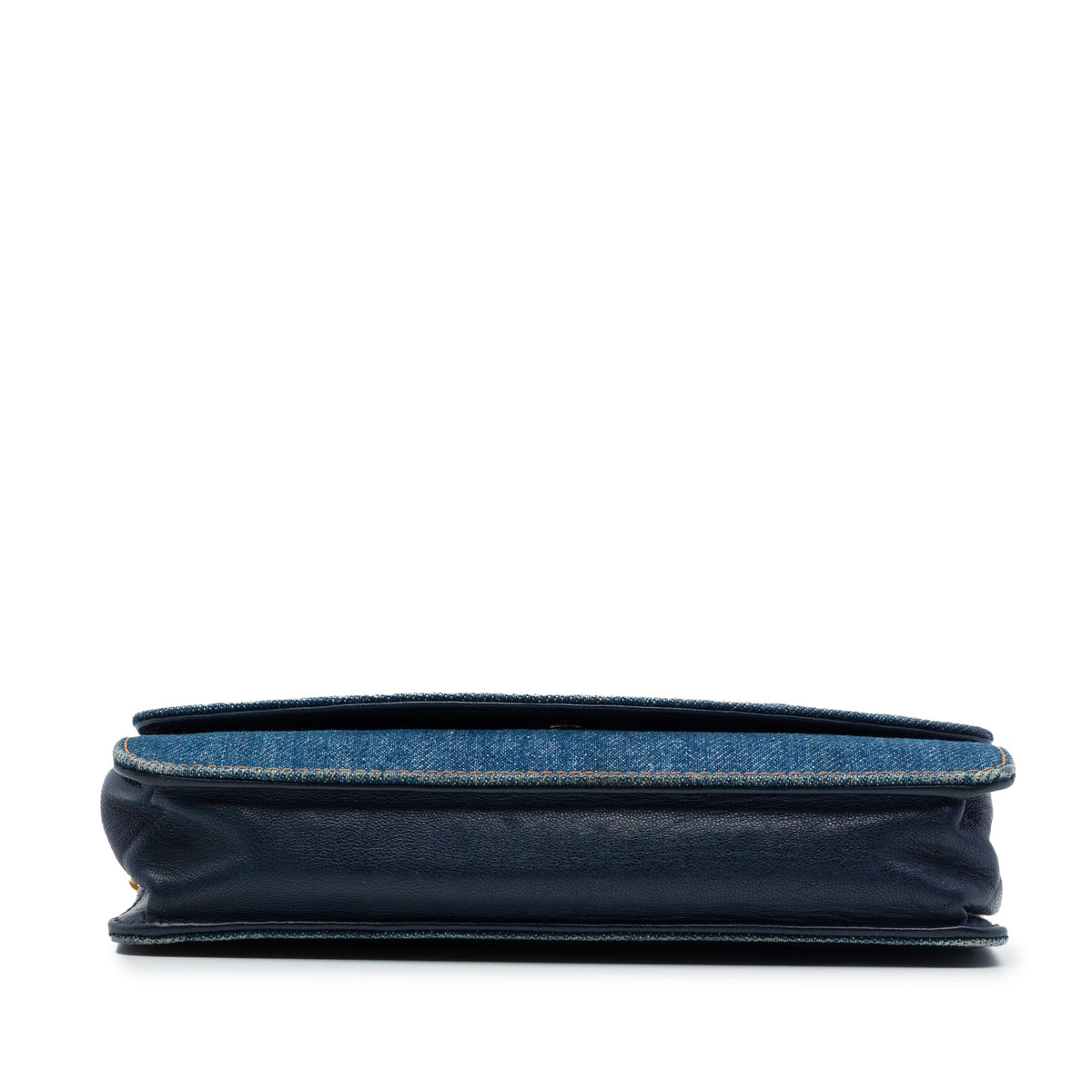 Chanel CC Denim Wallet On Chain