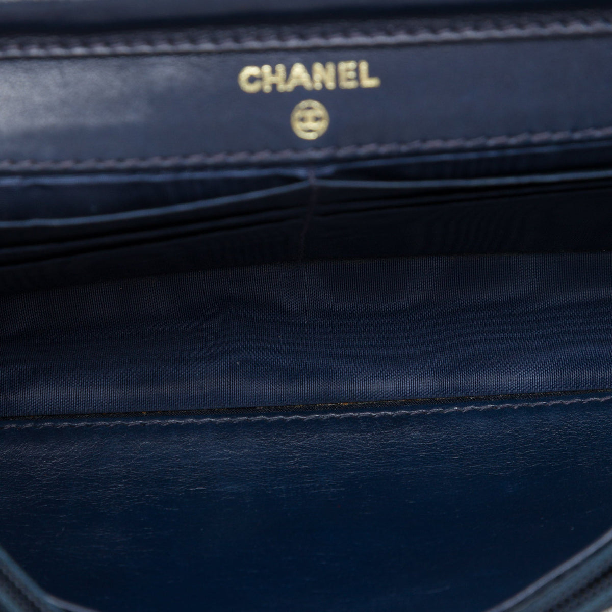 Chanel CC Denim Wallet On Chain