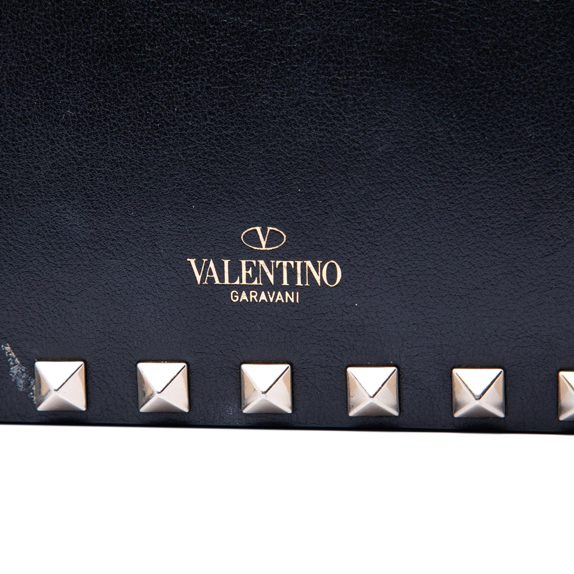 Valentino Leather Rockstud Clutch on Chain
