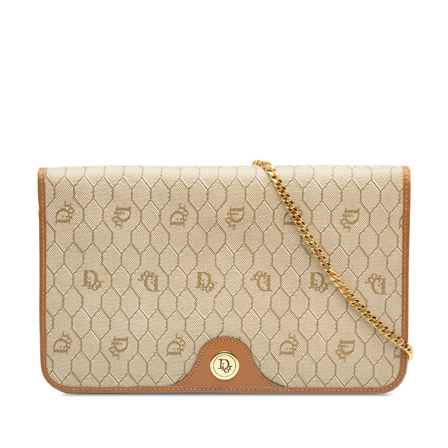 Dior Honeycomb Coated Canvas Chain Shoulder Bag
