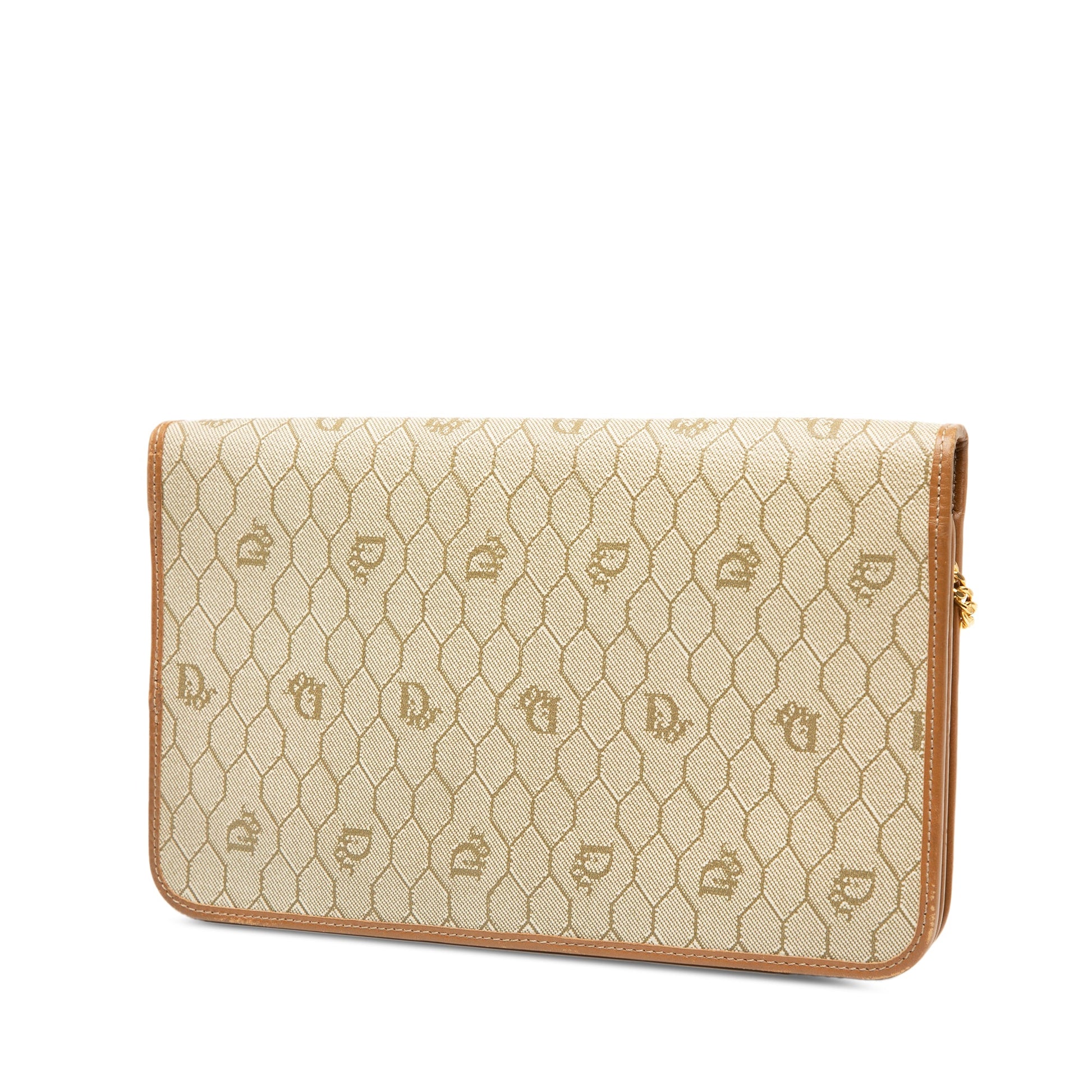 Dior Honeycomb Coated Canvas Chain Shoulder Bag