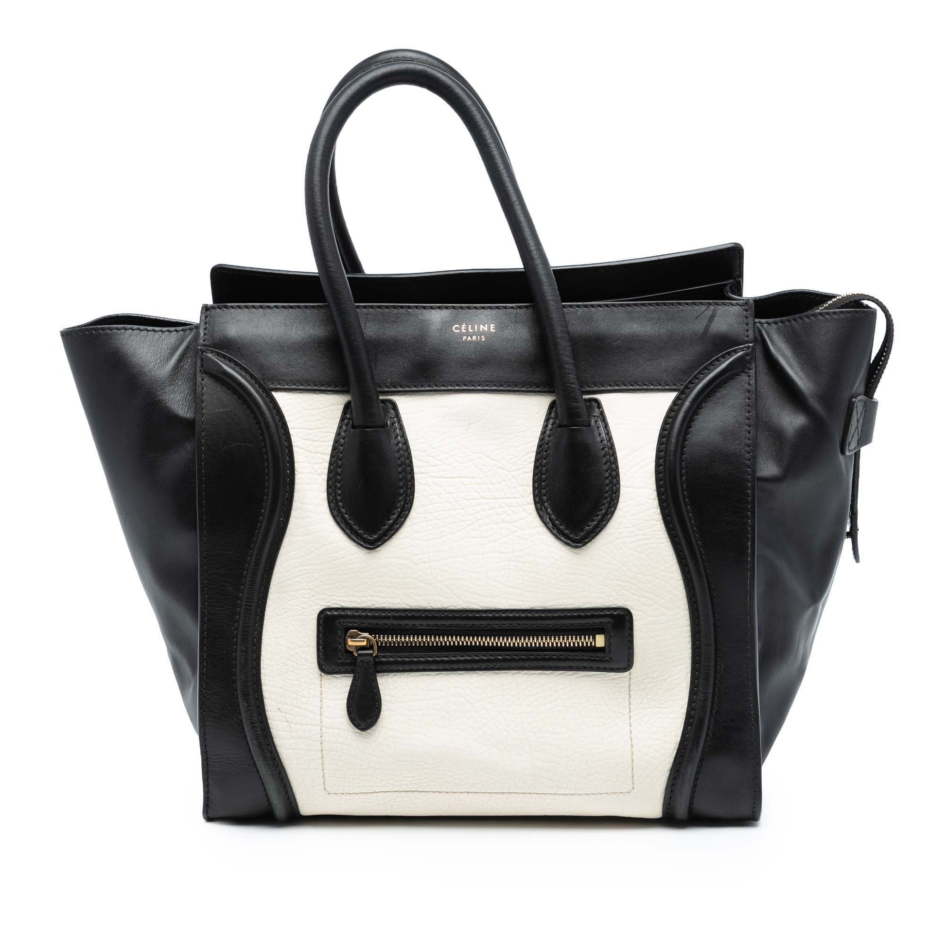 Celine Mini Bicolor Calfskin Luggage Tote