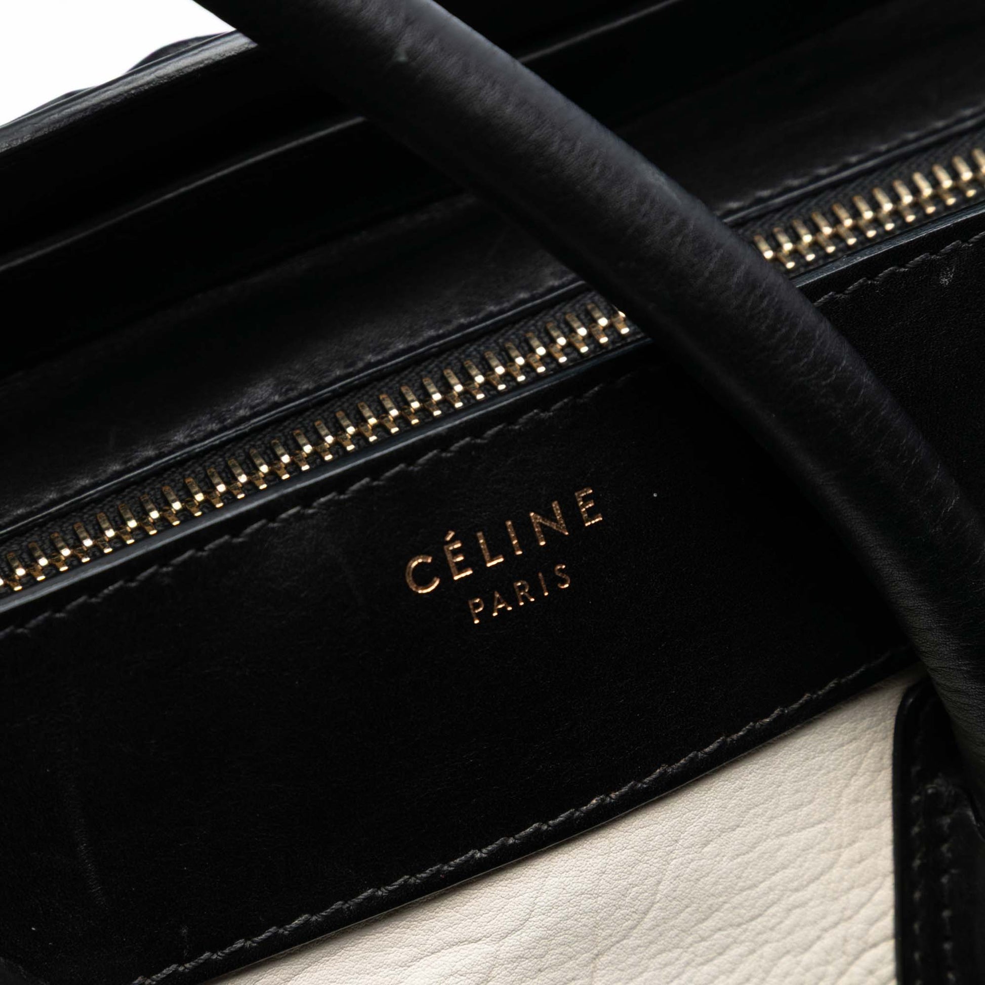 Celine Mini Bicolor Calfskin Luggage Tote