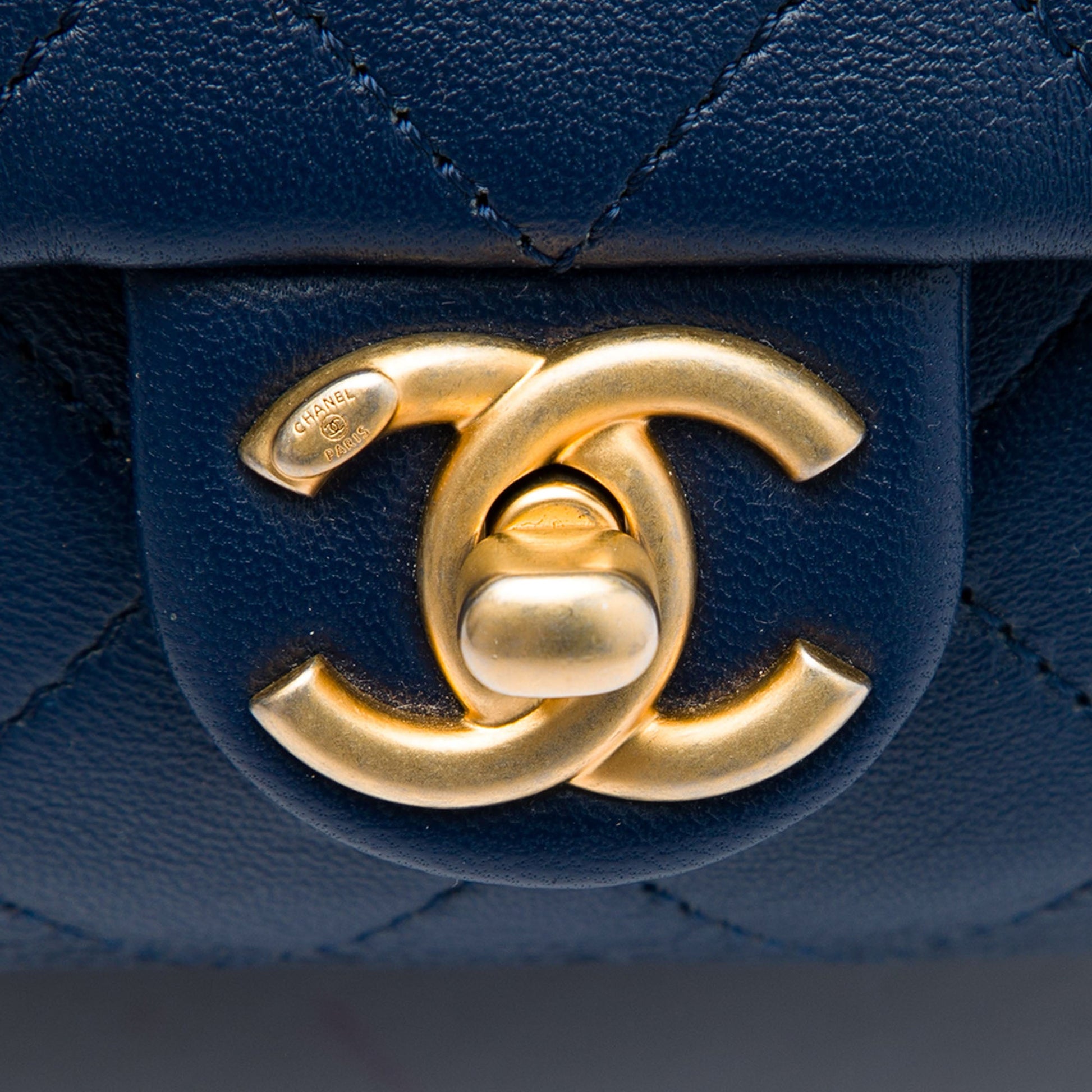 Chanel Small Quilted Caviar and Lambskin In The Loop Bowling Bag