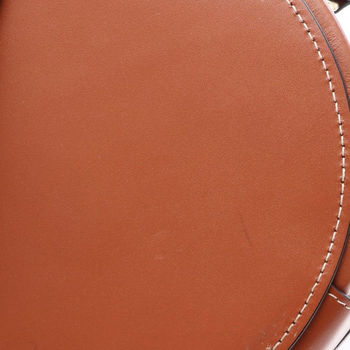 Celine Medium Triomphe Coated Canvas Tambour Crossbody