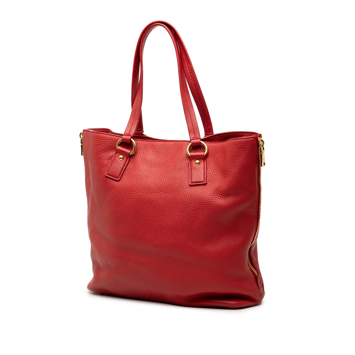 Prada Vitello Daino Side Zip Tote