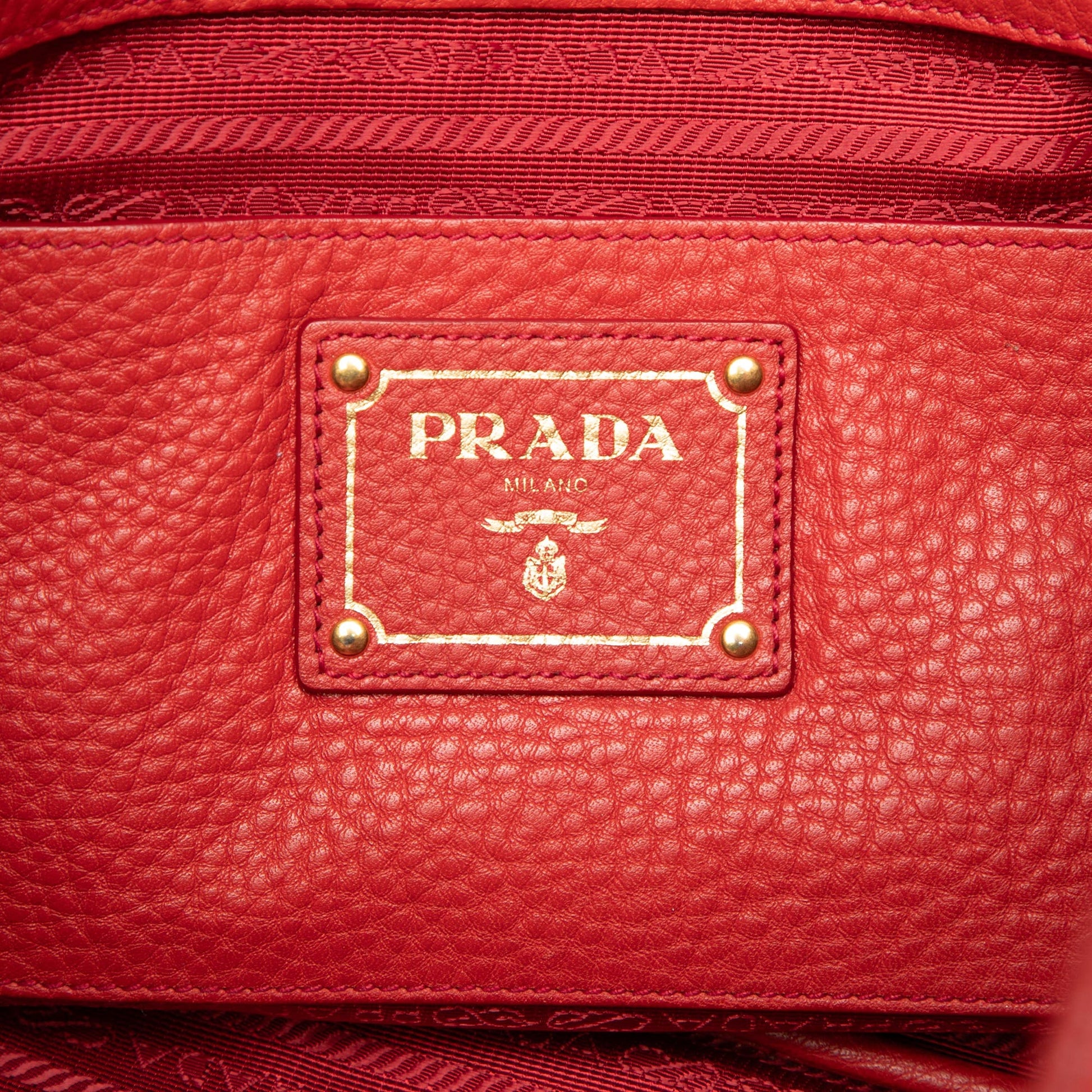 Prada Vitello Daino Side Zip Tote