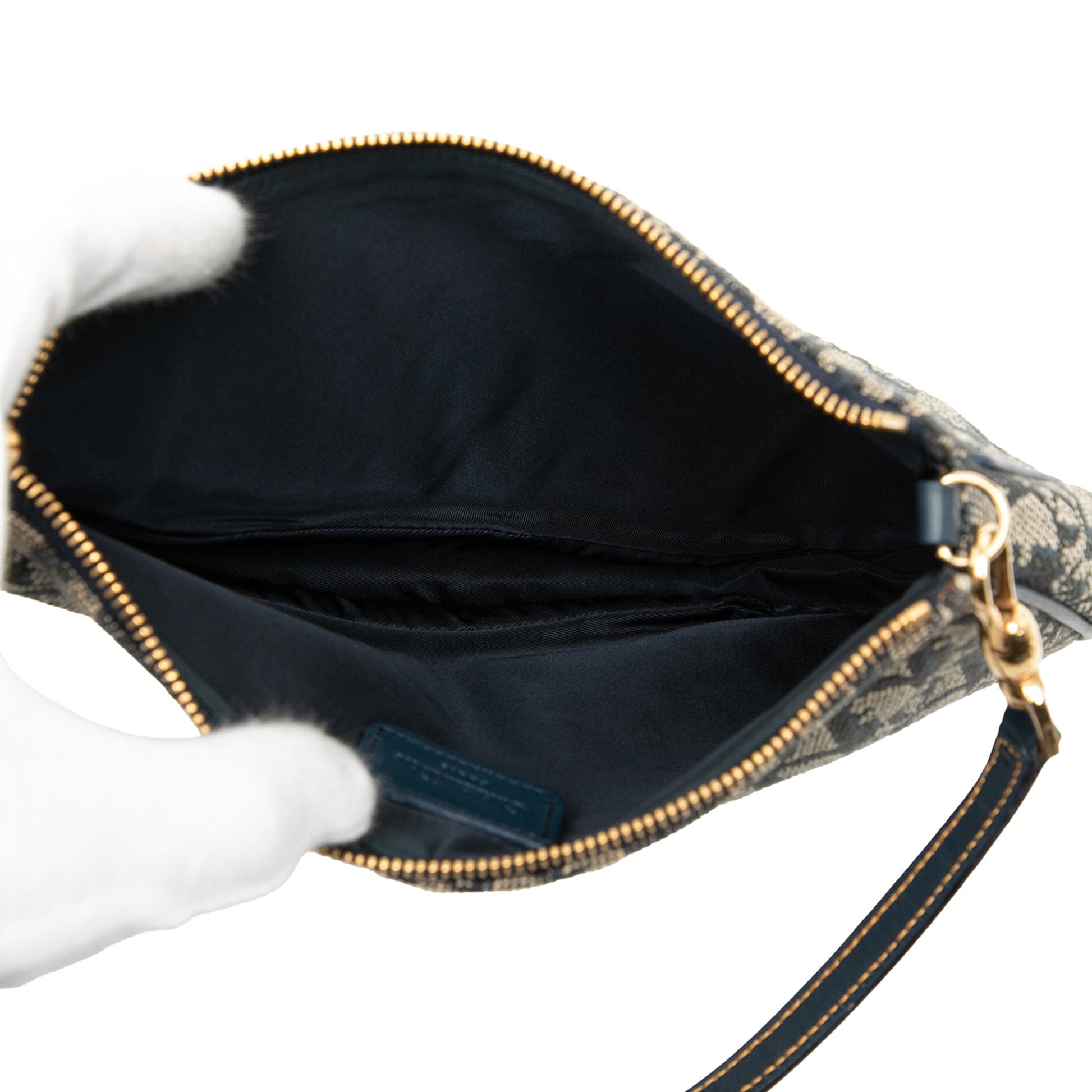 Dior Mini Diorissimo Canvas Saddle Pochette