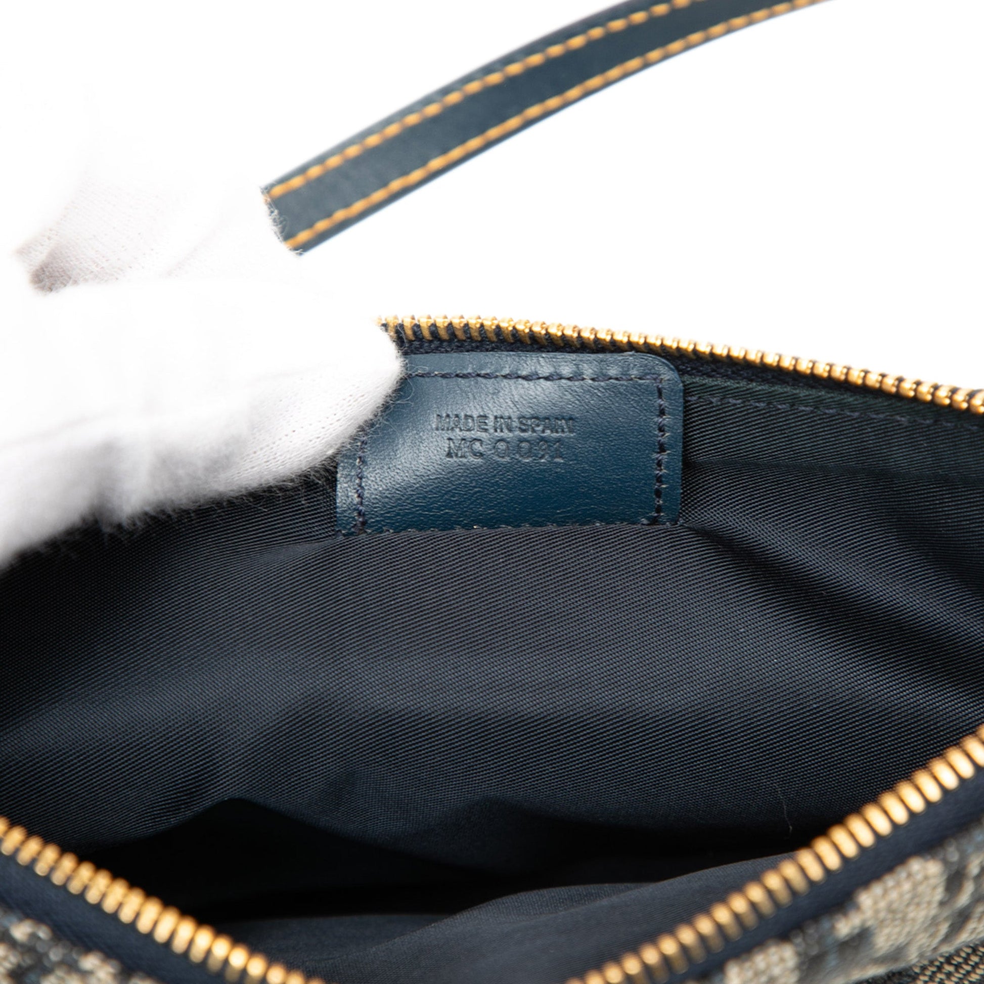 Dior Mini Diorissimo Canvas Saddle Pochette