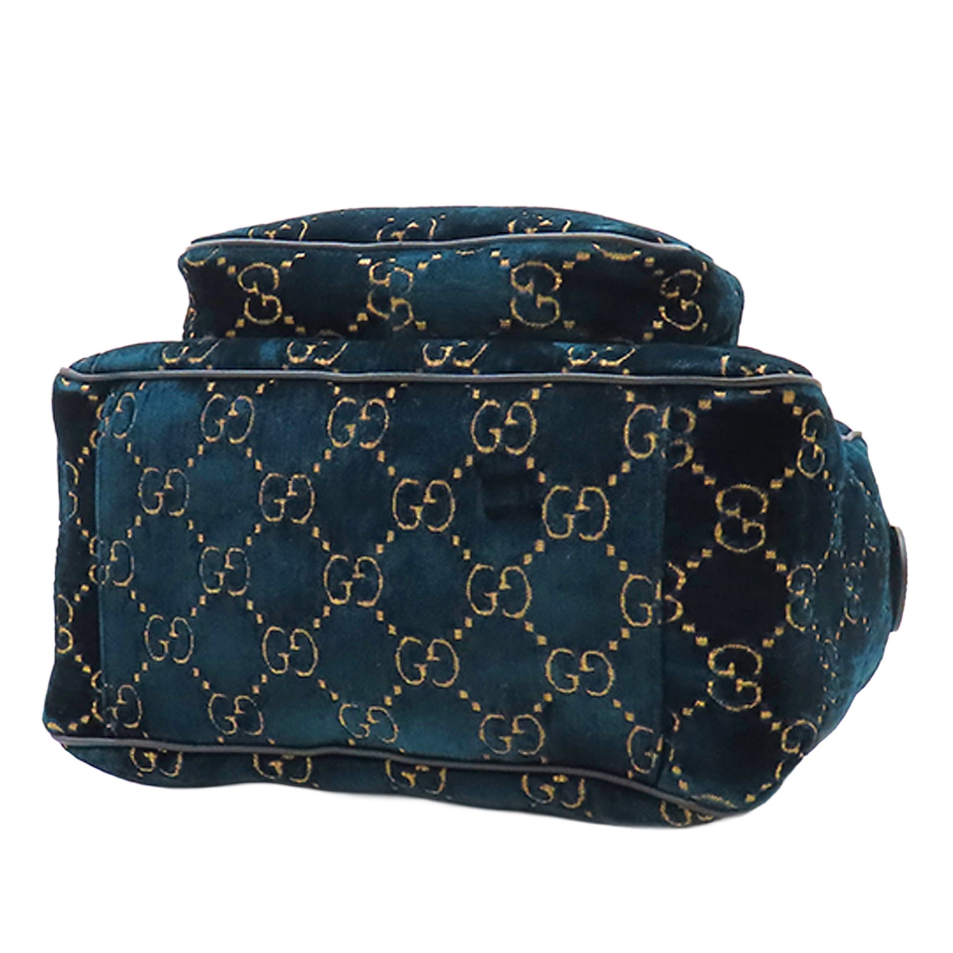 Gucci GG Velvet Double Buckle Backpack
