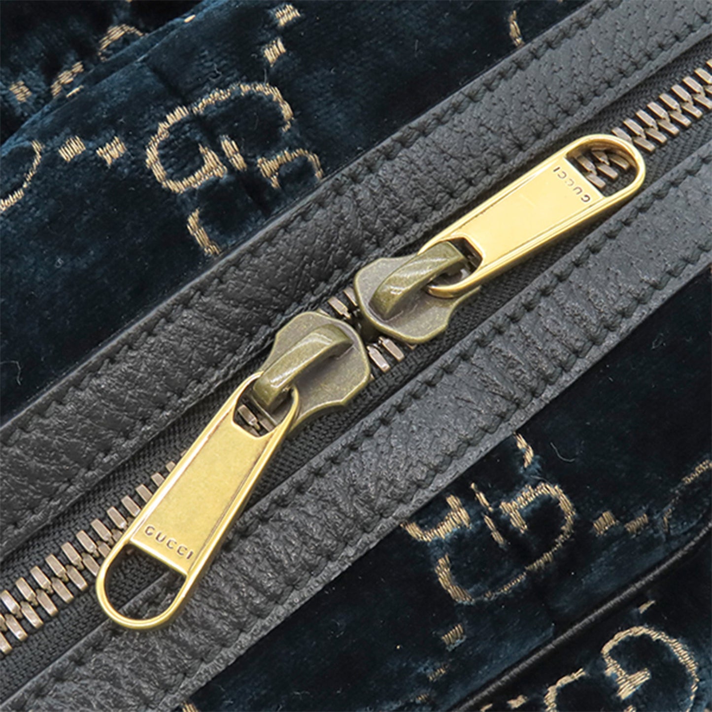 Gucci GG Velvet Double Buckle Backpack