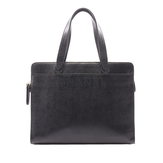 Chanel Caviar Logo Tote